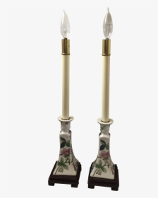 Asian Floral Candlestick Lamps - Baluster, HD Png Download, Free Download
