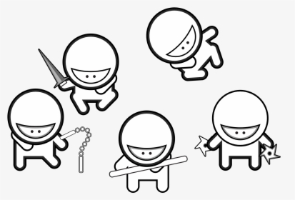 Ninja Coloring Pages For Adults - Cute Ninja Coloring Pages, HD Png Download, Free Download
