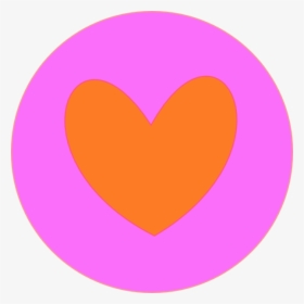 Heart In Circle Orange Svg Clip Arts - Orange And Pink Heart, HD Png Download, Free Download