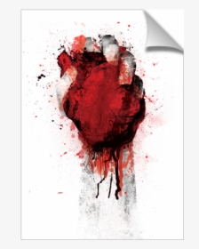 Heart In Fist Bleeding - Drawing Bleeding Heart In Hand, HD Png Download, Free Download