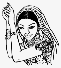 Dulhan Clipart Black And White, HD Png Download, Free Download