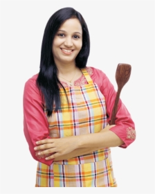 Transparent Female Chef Png - Indian Kitchen Model Woman, Png Download, Free Download