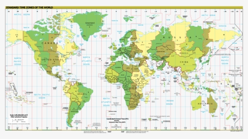 Fileworld Time Zones Map - Map Of The World, HD Png Download, Free Download