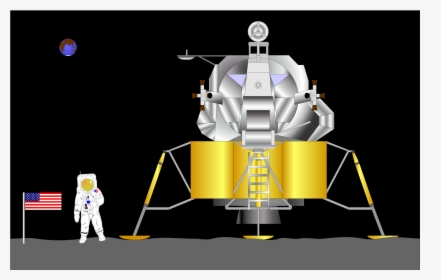 Lunar Module Clip Arts - Apollo 11 Lunar Module Cartoon, HD Png Download, Free Download
