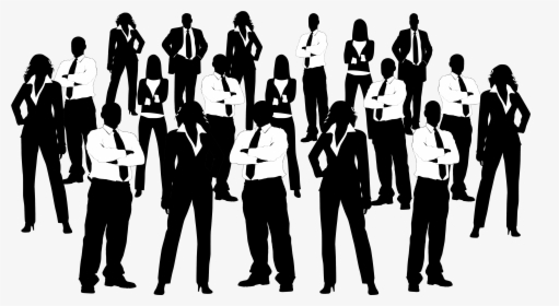Silhouette Business Organization - Group Businessman Silhouette Png, Transparent Png, Free Download