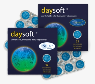 Daysoft Pack And Contact Lens Foils - Daysoft Contact Lenses, HD Png Download, Free Download