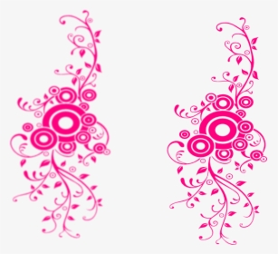 Princess Swirl Clip Art - Burnt Orange Flowers Border, HD Png Download, Free Download