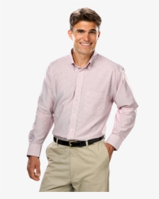 Mens Long Sleeve Tall Oxford - Pant Shirt Image Png Format, Transparent Png, Free Download