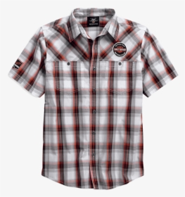 Men"s Genuine Oil Can Plaid Shirt - Harley Plaid Button Down Shirts, HD Png Download, Free Download