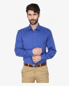 Louis Philippe Mens Full Sleeves Slim Fit Solid Formal - Formal Pant Shirt Png, Transparent Png, Free Download