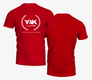 Yak Stylish Short Sleeve T Shirt 4 Red Front Back, HD Png Download, Free Download