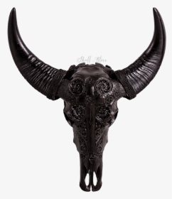 Carved Bull Skull Black, HD Png Download, Free Download