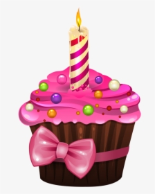 Birthday Cup Cake Png - Bolo De Aniversário Desenho, Transparent Png, Free Download