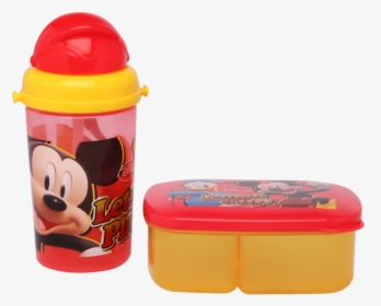 Unisex Mickey Mouse Water Bottle And Lunch Box Combo - Baby Toys, HD Png Download, Free Download