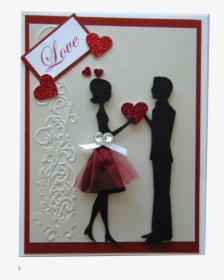 Valentines Day Couple Love Card - Valentine Day Couple Card, HD Png Download, Free Download