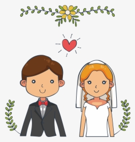 Clipart Hands Marriage - Boy And Girl Wedding Clipart, HD Png Download, Free Download