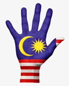 Malaysia Flag Hand, HD Png Download, Free Download