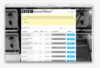 Bbc Just Released 16,016 Sound Effects For Free - Bbc, HD Png Download, Free Download
