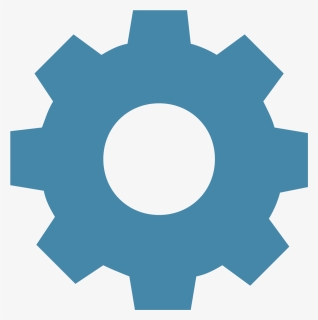 File - Wikifont Unie018 - Cog - Blue - Svg - Transparent Background Settings Gear Icon, HD Png Download, Free Download