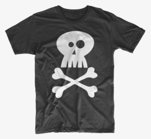 Cartoon Skull And Crossbones T-shirt - Paris T Shirt Png, Transparent Png, Free Download