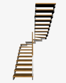 Half Landing Stairs Design - Transparent Clear Staircase, HD Png Download, Free Download