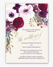 Flower Clipart Wedding Invitation - Flowers For Wedding Invitations Png, Transparent Png, Free Download