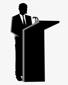 Shadowspeaker - Person Speaking On A Podium, HD Png Download, Free Download
