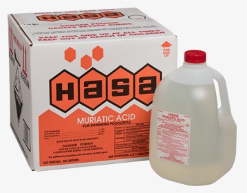 Hasa Muriatic Acid 4x1gal Box Bottle 0935-copy - Plastic Bottle, HD Png Download, Free Download