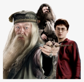 Harry Potter Dumbledore Harry Hagrid - Harry Potter Dumbledore And Hagrid, HD Png Download, Free Download