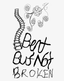 Scoliosis Drawing At Getdrawings - Bent But Not Broken Scoliosis Awareness, HD Png Download, Free Download