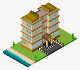Hotel, 3d, Sea, Beach, Isometric, Perspective, City - Hotel 3d Png, Transparent Png, Free Download