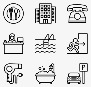 Essential Set - Hotel Icons Png Free, Transparent Png, Free Download