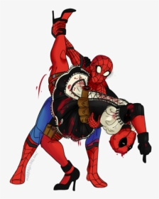 Deadpool Clipart Transparent Tumblr - Spider Man X Deadpool, HD Png Download, Free Download