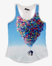 A White Tanktop Of The Up House Flying In The Sky From - Up Movie, HD Png Download, Free Download