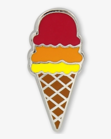 Enamel Ice Cream Cone Pin - Ice Cream Cone, HD Png Download, Free Download
