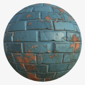 Damaged Painted Brick Wall - Wall Painted By Substance, HD Png Download, Free Download