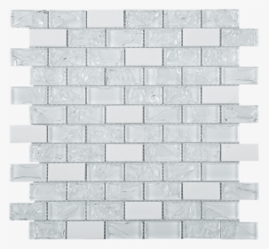 White Brick Pattern Glass & Marble Mesh Mounted Mosaic - Brickwork, HD Png Download, Free Download