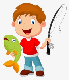 Transparent Bobber Clipart - Kids Fishing Clip Art, HD Png Download, Free Download