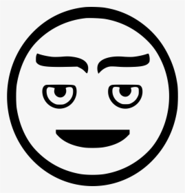 Thinking Smiley Png Black And White - Portable Network Graphics, Transparent Png, Free Download