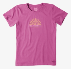 Women"s Hello Sun Rays Crusher Tee - Life Is Good T Shirts, HD Png Download, Free Download