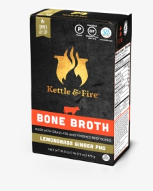 Lemongrass Ginger Pho Beef Bone Broth - Kettle And Fire Mushroom Chicken Bone Broth, HD Png Download, Free Download