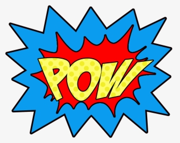 Superhero Super Hero Words Clip Art Free Clipart Images - Superhero Pow Clipart, HD Png Download, Free Download