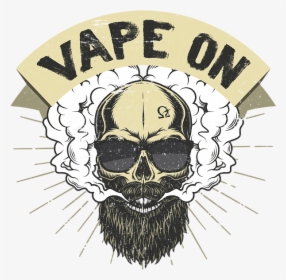 Bearded Vaping Skull, HD Png Download, Free Download