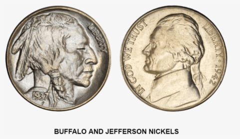 Buffalo And Jeferson Nickels - Quarter, HD Png Download, Free Download