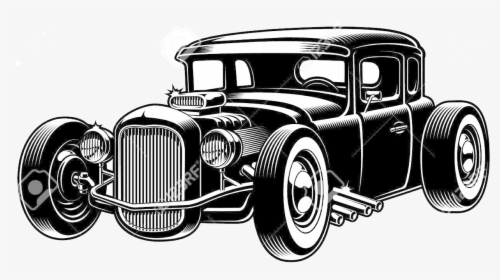 Hot Rod Clipart Black And White Images In Collection - Hot Rod Clipart Black And White, HD Png Download, Free Download