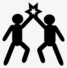 High Five Computer Icons Clip Art - Silhouette High Five Clipart, HD Png Download, Free Download