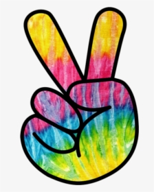 Colorful Hand Sharing Peace Sign - Tie Dye Shirt Clipart, HD Png Download, Free Download