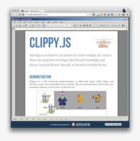 Clippyjs - Help Assistant On Web Page, HD Png Download, Free Download