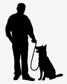 Should Your Business Security Guard Have A Guard Dog - Man And Dog Silhouette, HD Png Download, Free Download
