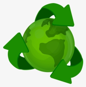 Green Earth Planet With Recycle Symbol Png Clip Art, Transparent Png, Free Download